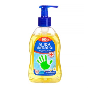 Aura жидкое мыло антибактериальное с ромашкой 300 мл.