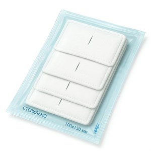 Электрод с токораспределительным элементом из углеродной ткани многоразовый фланелевый 100x150 мм. Цена за 4 шт.