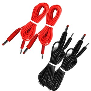 Токоподвод пациента одинарный с наконечниками банан и штекер 2 мм. Цена за две пары.